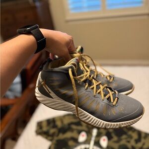 adidas Gray and Gold Athletic Shoes